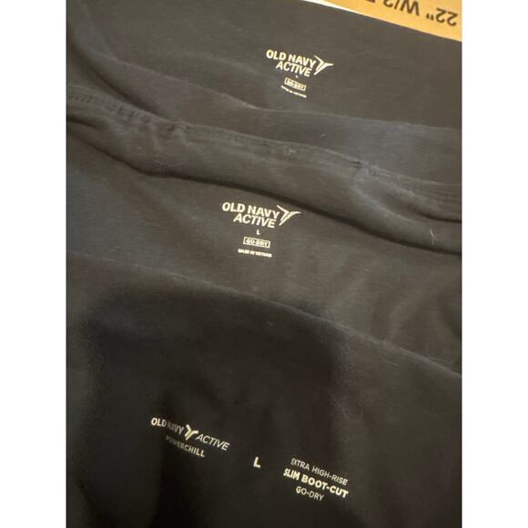 Old Navy Active black leggings Various types size Large LOT of 7 AS IS - Picture 2 of 7